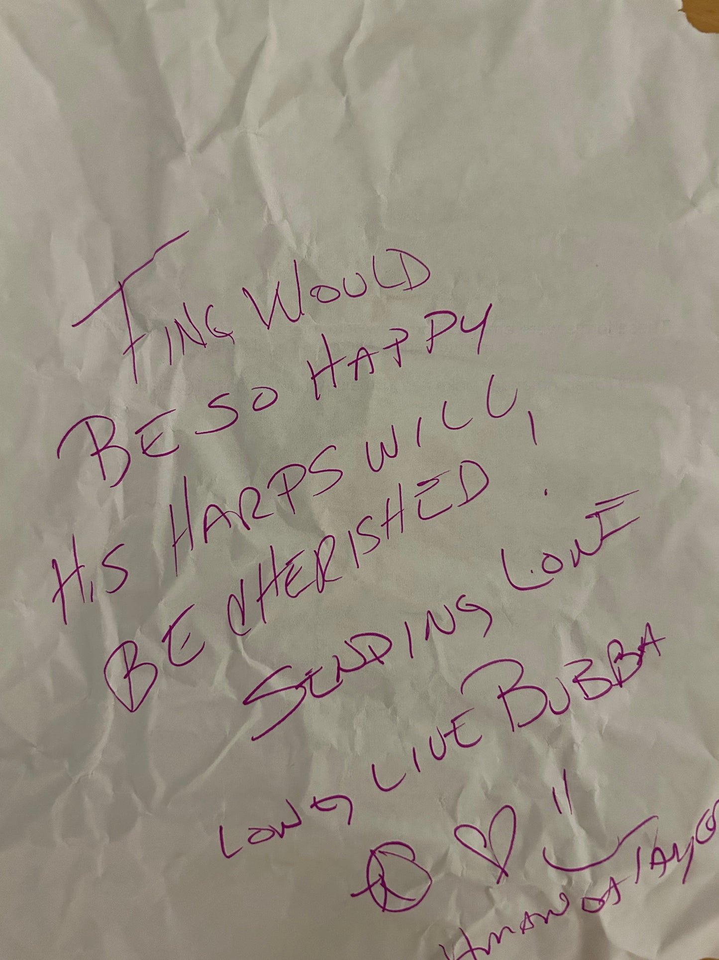 Greg "Fingers" Taylor 1997 Tour Harp