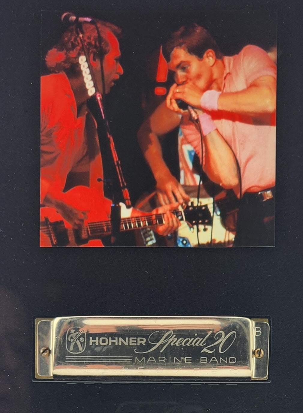 (Shipping Included) Official Greg "Fingers" Taylor Harmonica Shadow Box