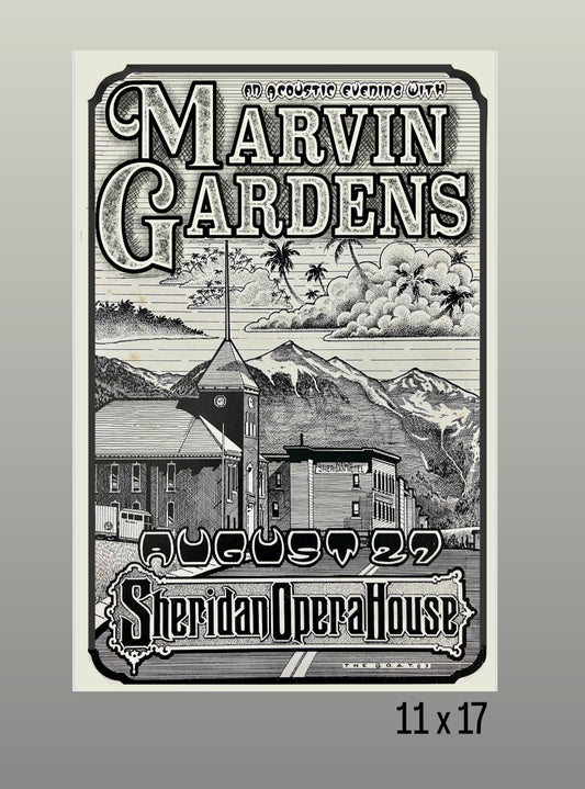 Marvin Gardens Acoustic Concert 1983 Poster